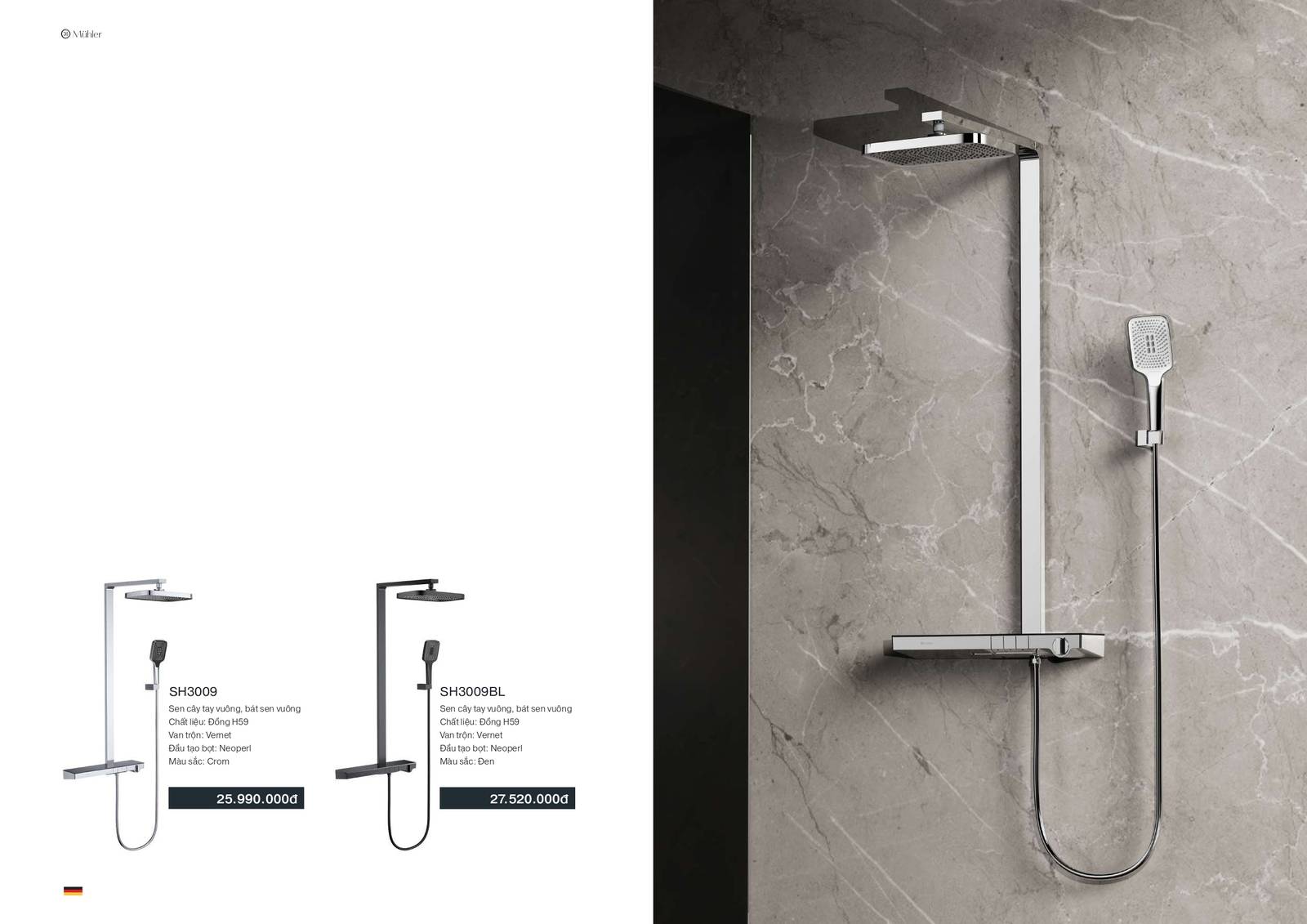 Thiết bị vệ sinh MUHLER Catalogue và Bảng giá mới nhất /Page 49